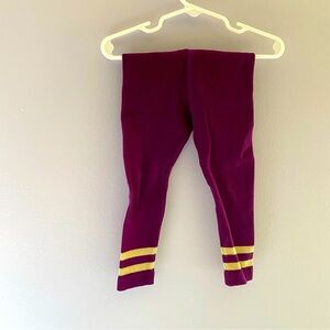 Tea Collection 12-18m sweater leggings in cranberry and gold